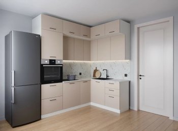 Кухонный гарнитур угловой Шампань 2200*1700 мм (Санвут) в Реж - rezh.mebel-e96.ru