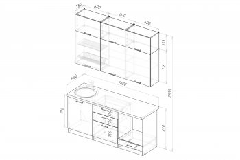 Кухонный гарнитур Шелли макси 1800 мм (Герда) в Реж - rezh.mebel-e96.ru