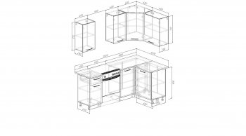 Кухонный гарнитур угловой Изумруд 2000х1200 в Реж - rezh.mebel-e96.ru