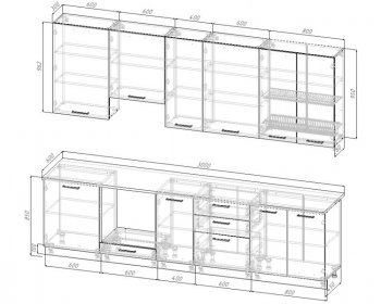 Кухонный гарнитур высокий Старое дерево 3000 мм МДФ в Реж - rezh.mebel-e96.ru