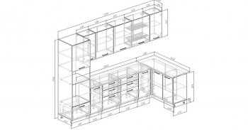 Угловой кухонный гарнитур Вегас 3200х1400 мм в Реж - rezh.mebel-e96.ru