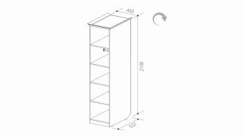 Шкаф-пенал ШиК-1 ( Уголок Школьника 2) в Реж - rezh.mebel-e96.ru