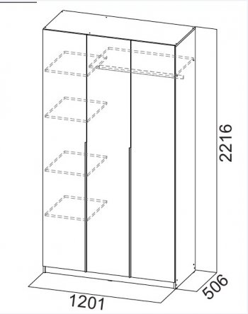 Шкаф 1200 мм ШК-5 графит (СВ) в Реж - rezh.mebel-e96.ru