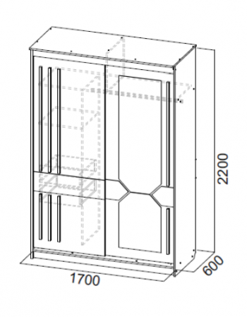 Шкаф-купе №25 1700 мм (СВ) в Реж - rezh.mebel-e96.ru