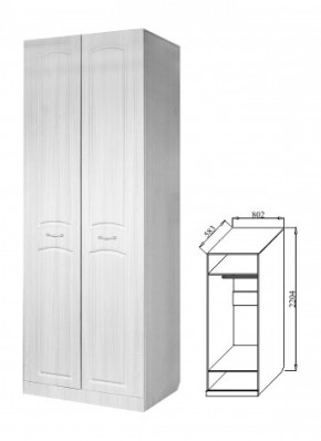 Шкаф 2-х дверный для платья и белья Ева-10 в Реж - rezh.mebel-e96.ru