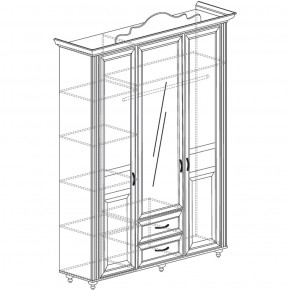 Шкаф 3-дверный Алиса 563 (Яна) в Реж - rezh.mebel-e96.ru