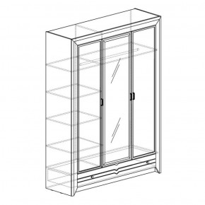 Шкаф 3-дверный Фьорд 150 (Яна) в Реж - rezh.mebel-e96.ru