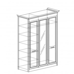 Шкаф 3-дверный с зеркалом Адель 453 (Яна) в Реж - rezh.mebel-e96.ru