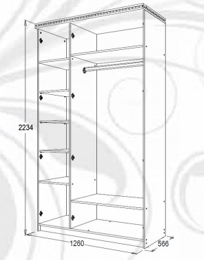 Шкаф 1200 мм 3-х дверный Ольга-13 в Реж - rezh.mebel-e96.ru