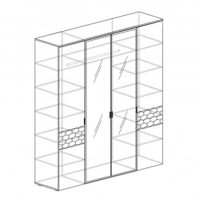 Шкаф 4-дверный Дели 79 (Яна) в Реж - rezh.mebel-e96.ru