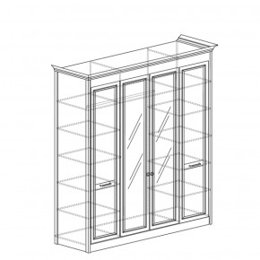 Шкаф 4-дверный с зеркалом Адель 457 (Яна) в Реж - rezh.mebel-e96.ru