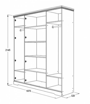 Шкаф 1800 мм для одежды и белья Ольга-12 ЛДСП в Реж - rezh.mebel-e96.ru