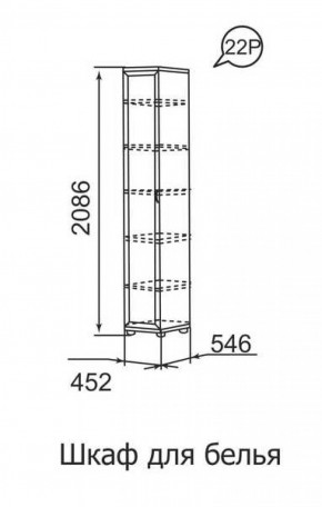 Шкаф для белья Ника-Люкс 22 в Реж - rezh.mebel-e96.ru