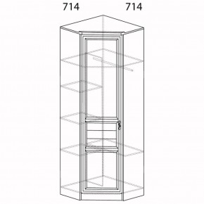 Шкаф для одежды угловой Лира 57 (Яна) в Реж - rezh.mebel-e96.ru