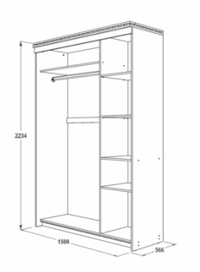 Шкаф-купе 1500 мм 3-х дверный Ольга-13 в Реж - rezh.mebel-e96.ru