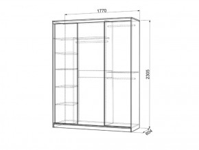 Шкаф-купе Бассо 7-600 27 (полки слева) в Реж - rezh.mebel-e96.ru