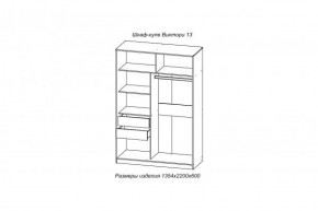 Шкаф-купе ВИКТОРИ-13 Анкор темный в Реж - rezh.mebel-e96.ru