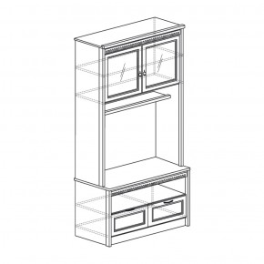 Шкаф многоцелевой Лючия 187 дуб оксфорд (Яна) в Реж - rezh.mebel-e96.ru