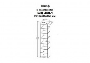 Шкаф-пенал KI-KI 450 мм, ШД450.1 (ДСВ) в Реж - rezh.mebel-e96.ru