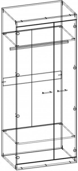 Шкаф Соната ШС-800 (Дуб сонома/Дуб сакраменто) в Реж - rezh.mebel-e96.ru