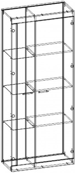 Шкаф Соната ШВС-800 (Дуб сонома/Дуб сакраменто) в Реж - rezh.mebel-e96.ru