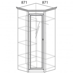 Шкаф угловой Флоренция 641 (Яна) в Реж - rezh.mebel-e96.ru