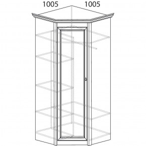 Шкаф угловой Флоренция 662 фасад глухой (Яна) в Реж - rezh.mebel-e96.ru