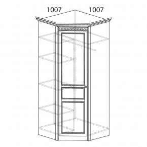 Шкаф угловой Лючия 183 дуб оксфорд (Яна) в Реж - rezh.mebel-e96.ru