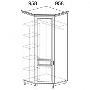 Шкаф угловой Прованс 418 (Яна) в Реж - rezh.mebel-e96.ru