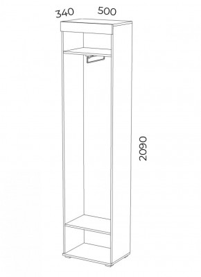 Шкаф ЗШ-5-1-L Зетта в Реж - rezh.mebel-e96.ru