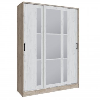Шкаф-купе Стиль-2 1600 мм крафт белый/крафт серый (Текс) в Реж - rezh.mebel-e96.ru