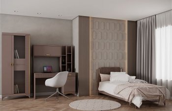 Кровать Сиде 900 мм Мокко (рогожка) (СБК) в Реж - rezh.mebel-e96.ru