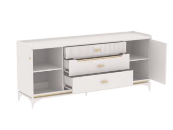 Комод широкий Сиде Белый (СБК) в Реж - rezh.mebel-e96.ru