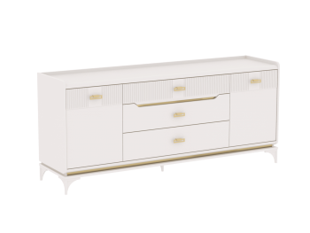 Комод широкий Сиде Белый (СБК) в Реж - rezh.mebel-e96.ru