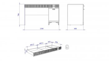 Стол письменный с надстройкой Сиде Белый (СБК) в Реж - rezh.mebel-e96.ru