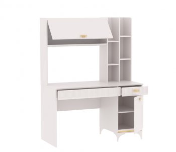 Стол письменный с надстройкой Сиде Белый (СБК) в Реж - rezh.mebel-e96.ru