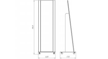 Зеркало напольное Сиде Белый (СБК) в Реж - rezh.mebel-e96.ru