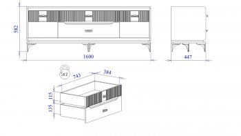 Тумба ТВ Сиде, Белый (СБК) в Реж - rezh.mebel-e96.ru