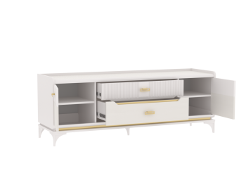 Тумба ТВ Сиде, Белый (СБК) в Реж - rezh.mebel-e96.ru