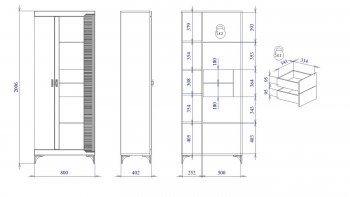 Пенал со стеклом широкий NEW Сиде Белый (СБК) в Реж - rezh.mebel-e96.ru