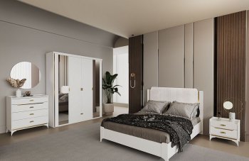 Спальный гарнитур Сиде Белый, модульный (СБК) в Реж - rezh.mebel-e96.ru