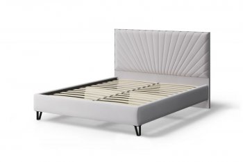 Кровать Сильвия мягкая Moonlight (серо-бежевый), 1600 (МЛК) в Реж - rezh.mebel-e96.ru