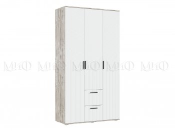 Шкаф 1200 мм Сильвия, дуб юкон/белый (Миф) в Реж - rezh.mebel-e96.ru
