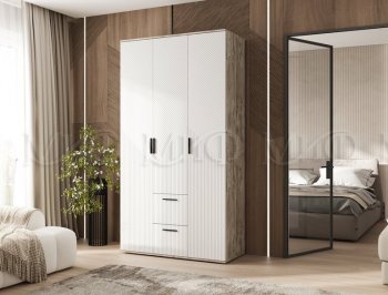 Шкаф 1200 мм Сильвия, дуб юкон/белый (Миф) в Реж - rezh.mebel-e96.ru