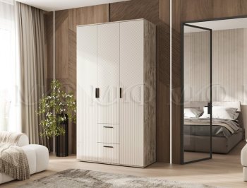 Шкаф 1200 мм Сильвия, дуб юкон/кашемир (Миф) в Реж - rezh.mebel-e96.ru