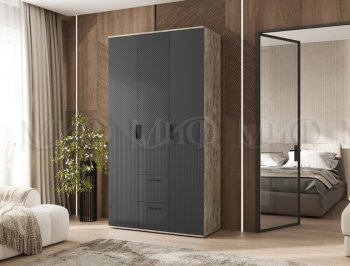 Шкаф 1200 мм Сильвия, дуб юкон/графит (Миф) в Реж - rezh.mebel-e96.ru