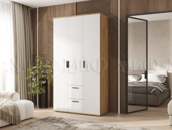 Шкаф 1200 мм Сильвия, крафт/белый (Миф) в Реж - rezh.mebel-e96.ru