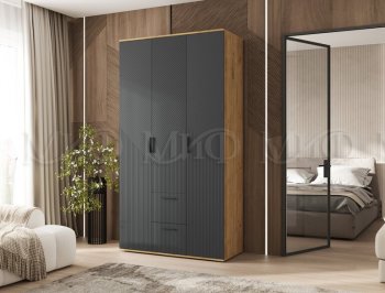 Шкаф 1200 мм Сильвия, крафт/графит (Миф) в Реж - rezh.mebel-e96.ru