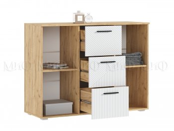 Комод Сильвия, крафт/белый (Миф) в Реж - rezh.mebel-e96.ru