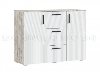 Комод Сильвия, дуб юкон/белый (Миф) в Реж - rezh.mebel-e96.ru